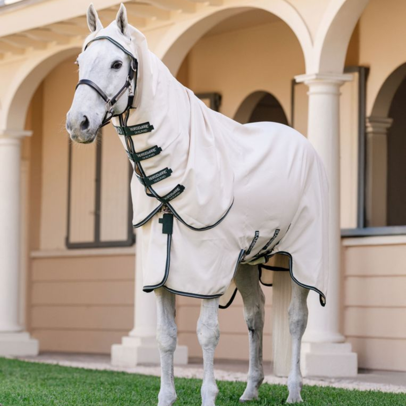 Horseware Rambo Hoody XL - Chalk/Hunter Green Silver-7