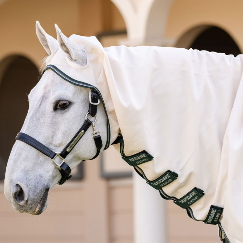 Horseware Rambo Hoody XL - Chalk/Hunter Green Silver-1