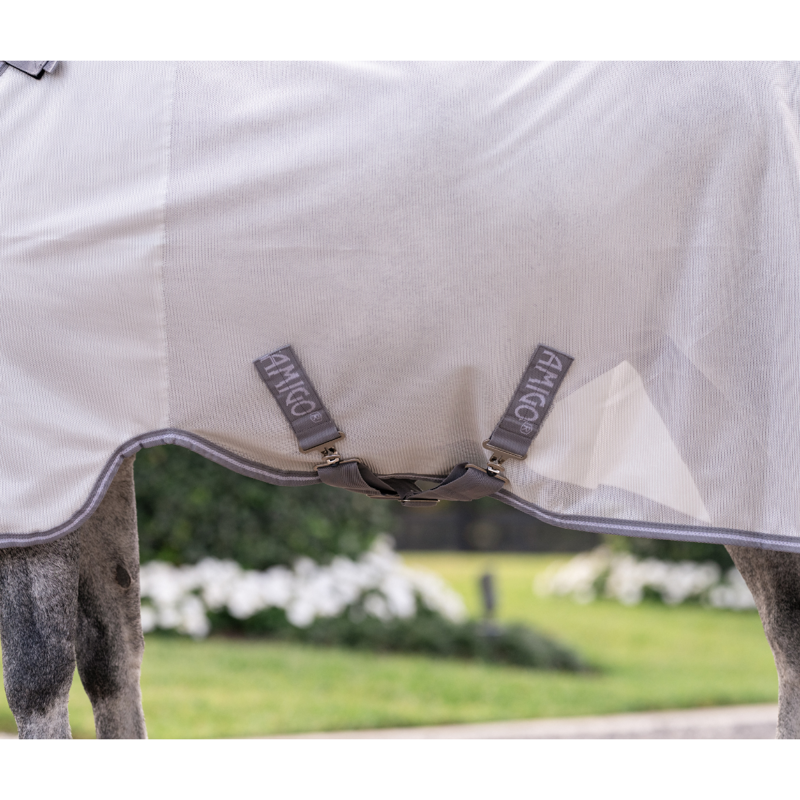 Horseware Amigo Bug Rug Plus Pony Fly Sheet - Silver/Titanium Grey Silver-3