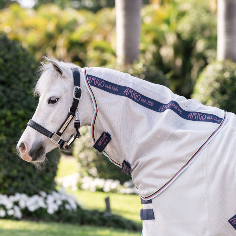 Horseware Amigo Bug Rug Plus Pony Fly Sheet - Silver/Lime Navy Pink Blue-6
