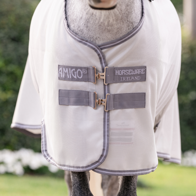 Horseware Amigo Bug Rug Pony Fly Sheet - Silver/Titanium Grey Silver-2