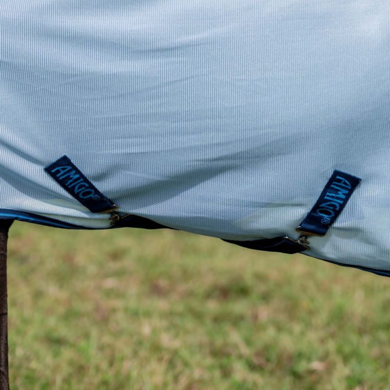 Horseware Amigo Bug Rug Plus Fly Sheet - Azure Blue/Navy Electric Blue-2