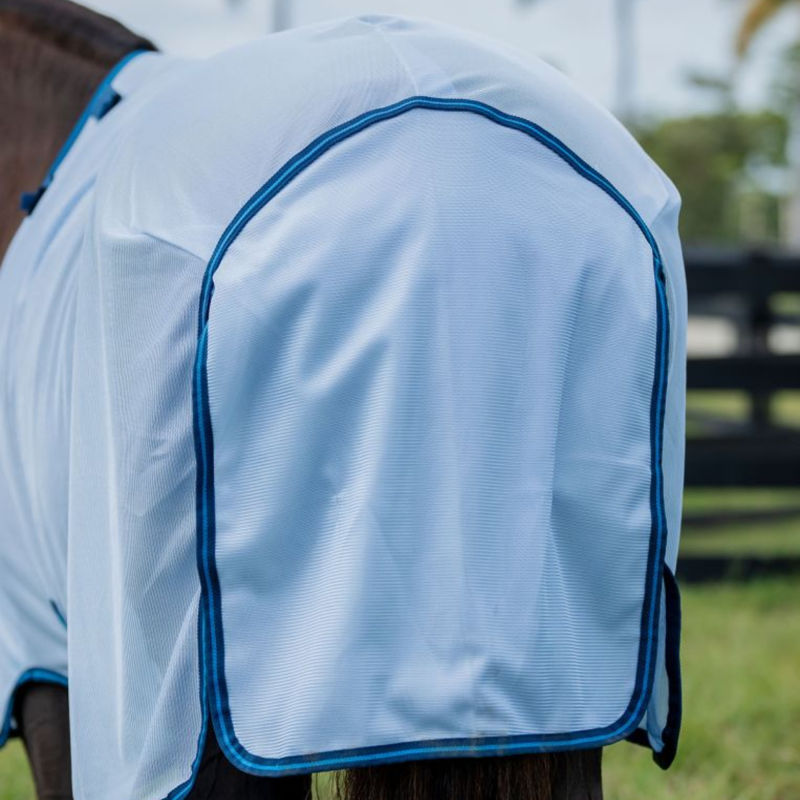 Horseware Amigo Bug Rug Fly Sheet - Azure Blue/Navy Electric Blue-3