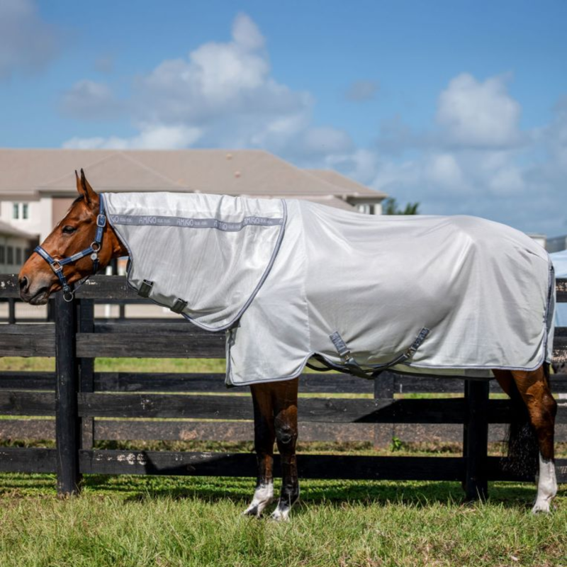 Horseware Amigo Bug Rug XL Plus fly Sheet - Silver/Titanium Grey Silver