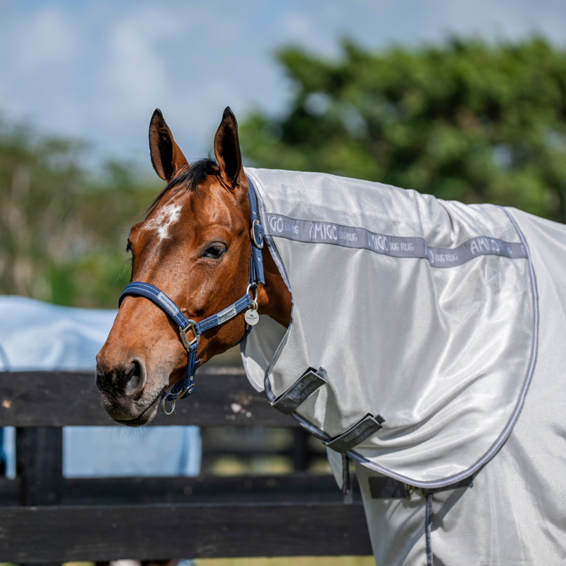 Horseware Amigo Bug Rug XL Plus fly Sheet - Silver/Titanium Grey Silver-1