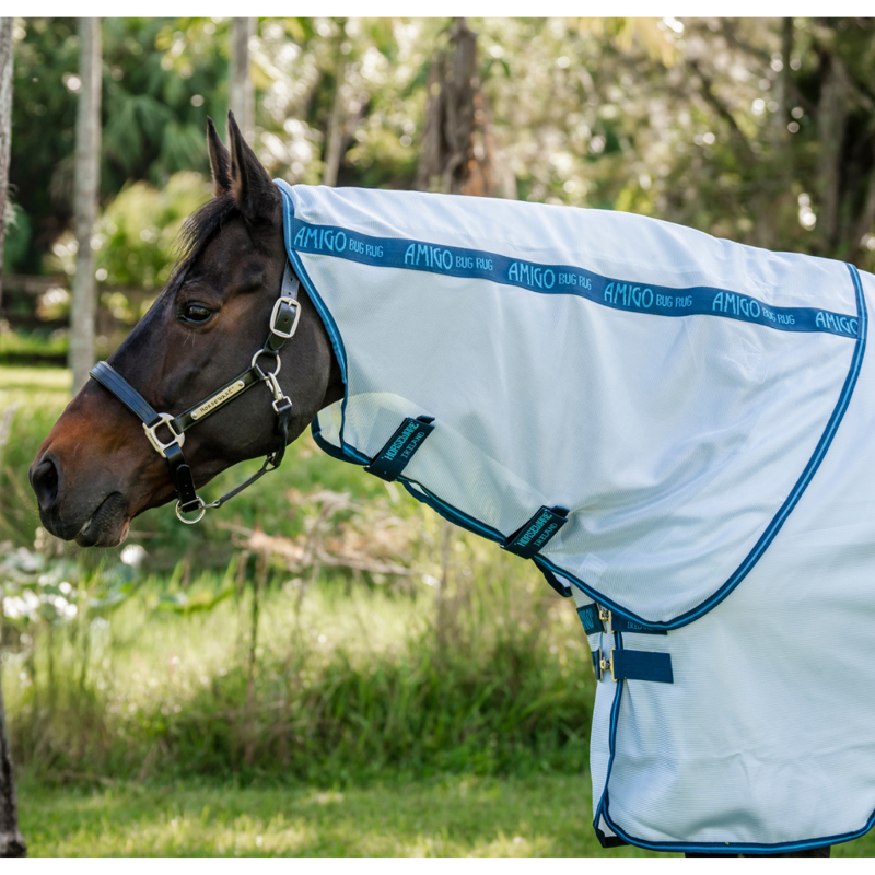 Horseware Amigo Bug Rug XL Plus Fly Sheet - Azure Blue/Navy Electric Blue-1