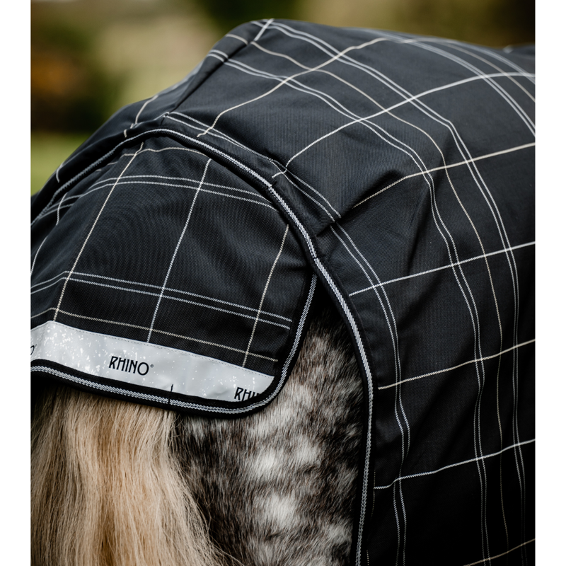 Horseware Rhino Plus Pony Turnout Bundle 0g + 200g - Black Check/Black White-6