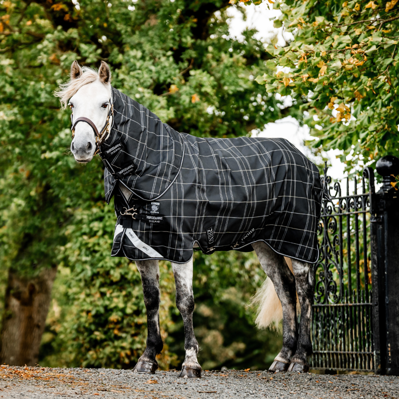 Horseware Rhino Plus Pony Turnout Bundle 0g + 200g - Black Check/Black White