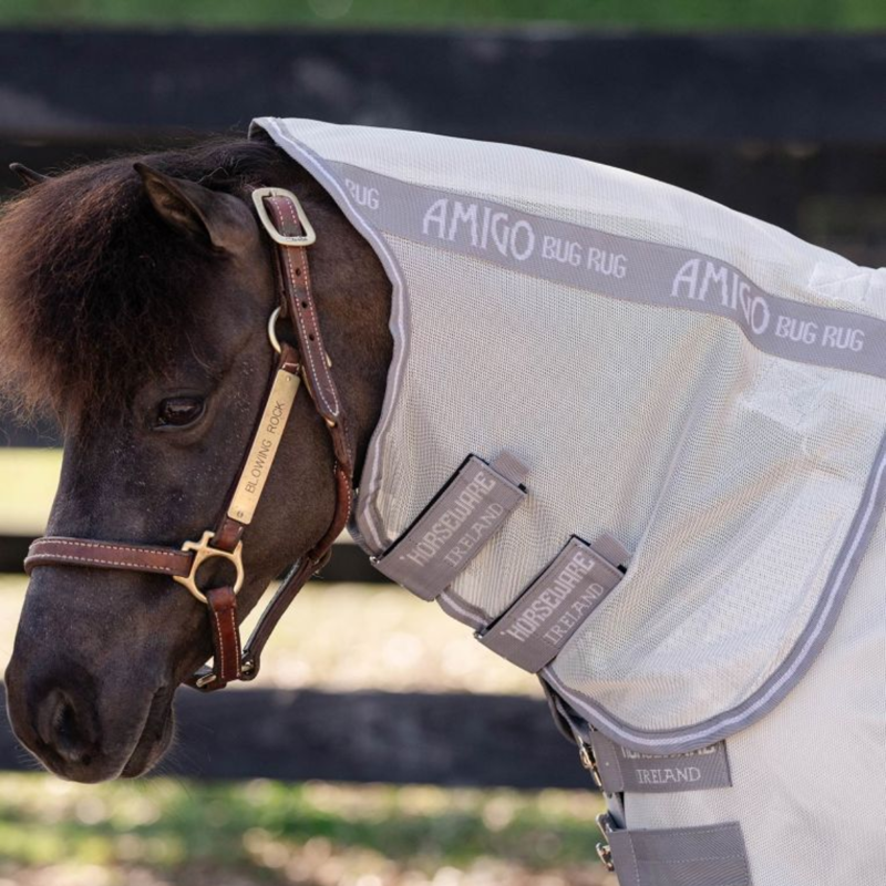Horseware Amigo Bug Rug Plus Petite Fly Sheet - Silver/Titanium Grey Silver-1