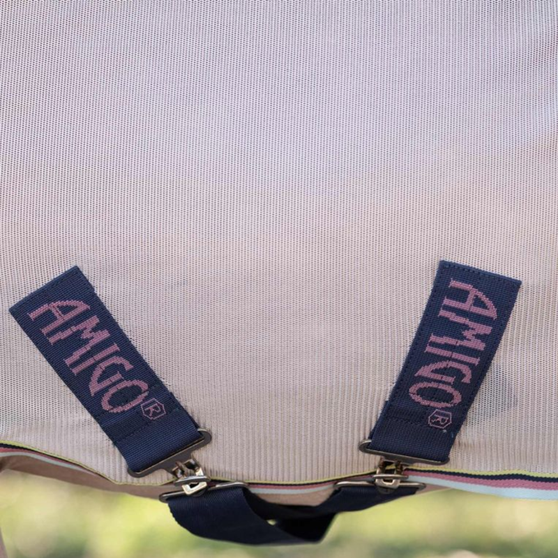 Horseware Amigo Bug Rug Plus Petite Fly Sheet - Silver/Lime Navy Pink Blue-3