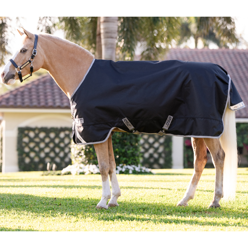 Horseware Amigo 1200D 0g Pony Turnout Rug - Navy/Titanium Grey Silver