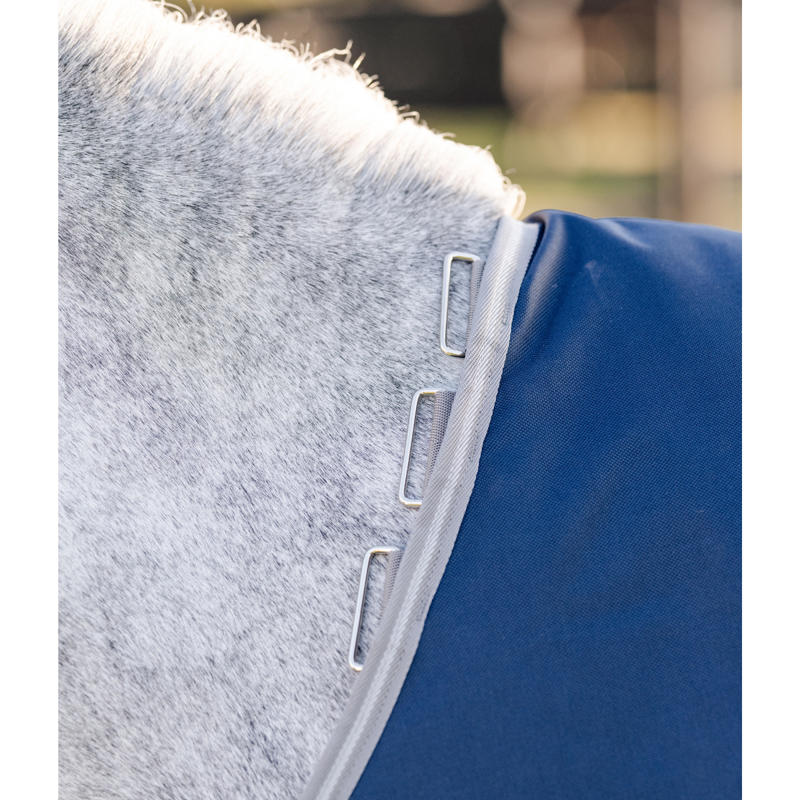 Horseware Amigo 1200D 0g Pony Turnout Rug - Navy/Titanium Grey Silver-2