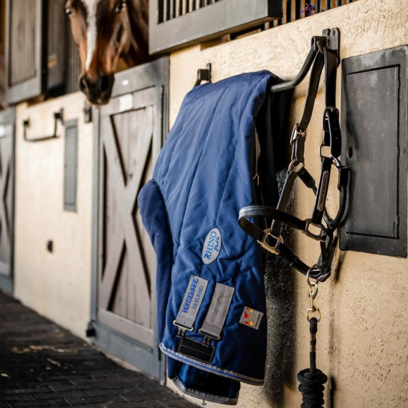 Horseware Rhino 350g Vari-Layer Stable Rug - Navy/Titanium Grey Classic Blue-3