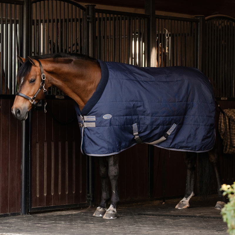 Horseware Rhino 350g Vari-Layer Stable Rug - Navy/Titanium Grey Classic Blue-4