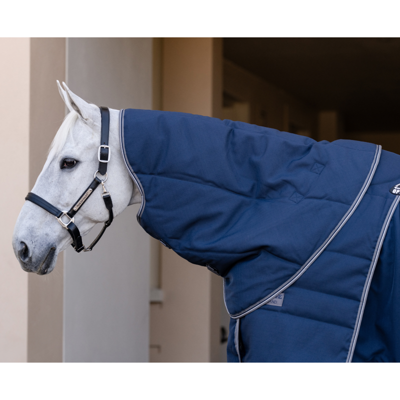 Horseware Rambo 200g Optimo Stable Plus Rug - Navy/Thunderstorm Grey Silver-1