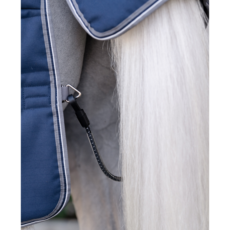 Horseware Rambo 200g Optimo Stable Plus Rug - Navy/Thunderstorm Grey Silver-5