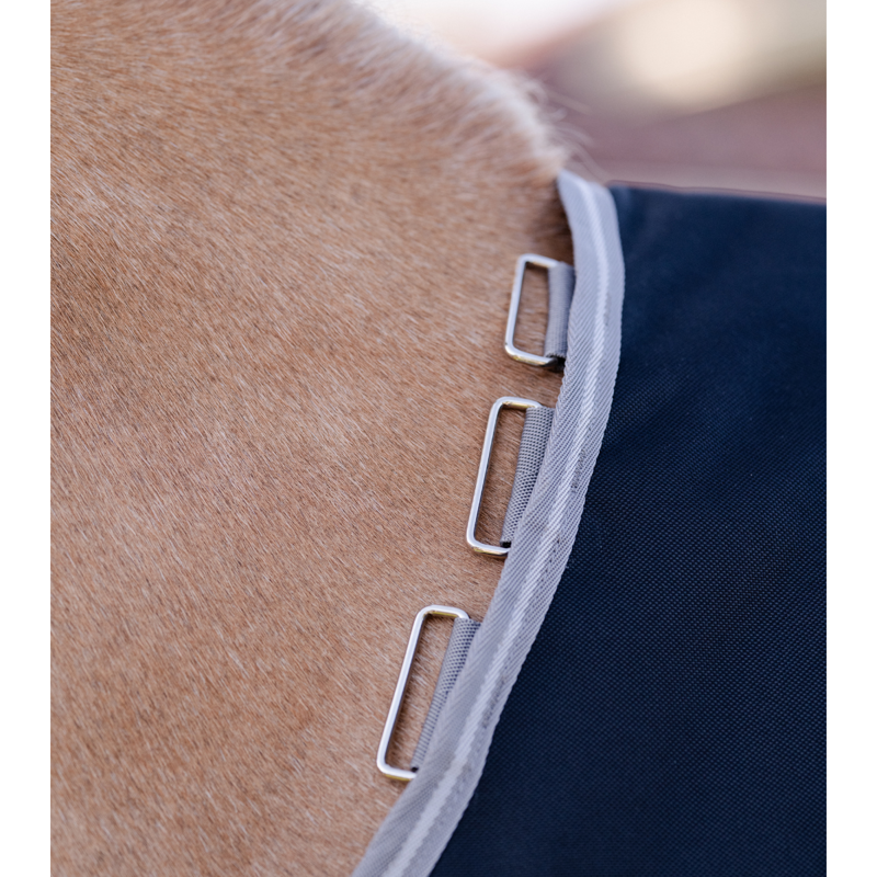 Horseware Amigo 1200D 250g Pony Turnout Rug - Black/Titanium Grey Silver-4
