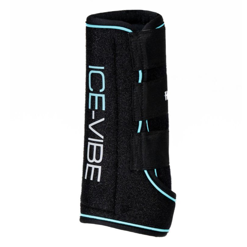 Horseware Ice-Vibe Leg Wraps - Black/Aqua
