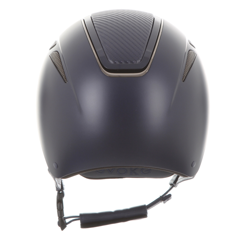 Evoke Callisto Classic Peak Riding Hat - Navy Carbon/Gunmetal-2
