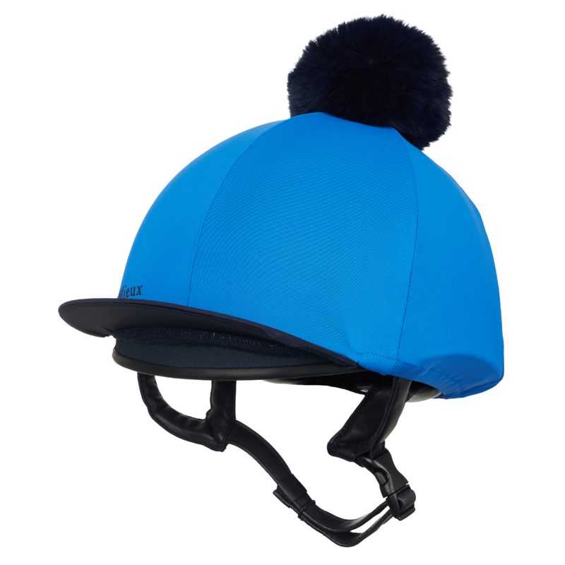 LeMieux Classique Pom Hat Silk - Benetton Blue-1
