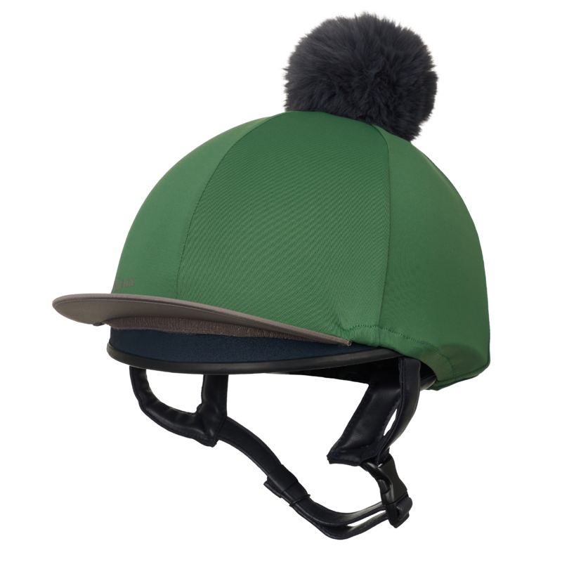 LeMieux Classique Pom Hat Silk - Hunter Green-1