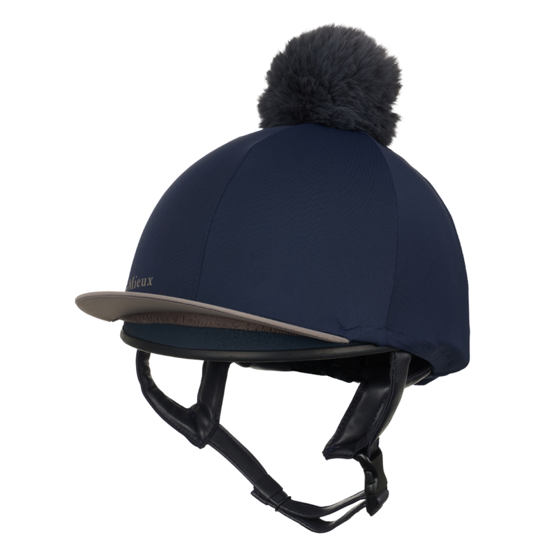 LeMieux Classique Pom Hat Silk - Navy-1