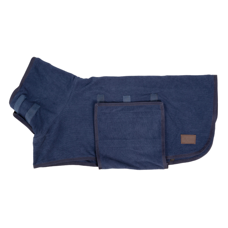 Benji and Flo Classic Drying Dog Robe - Navy-4