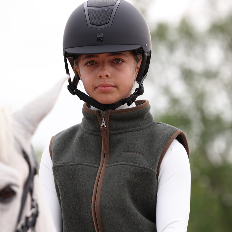 Shires Aubrion Core Fleece Gilet - Young Rider - Green-4