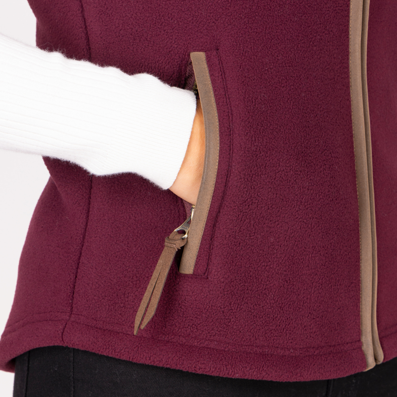 Aubrion Core Fleece Gilet - Maroon-4