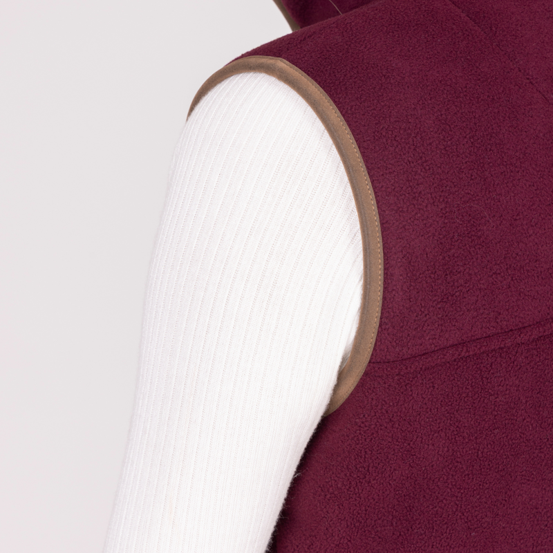 Aubrion Core Fleece Gilet - Maroon-5