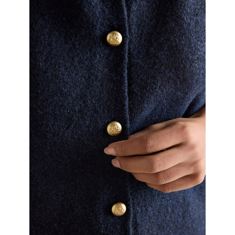 Joules Ladies Holly Button Through Knitted Vest - Navy-5