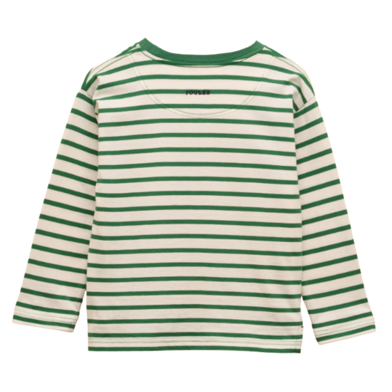 Joules Boys' Jack Applique Long Sleeve Top - Green Stripe-1