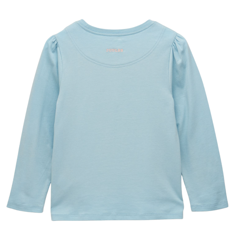 Joules Girls' Ava Applique Long Sleeve Top - Blue-1