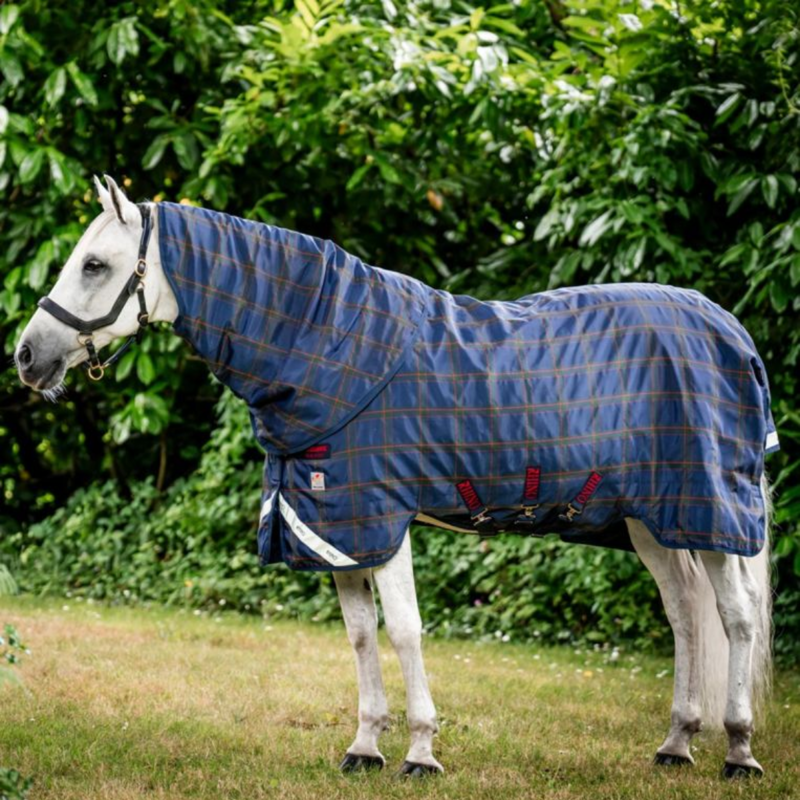 Horseware Rhino Plus 250g Pony Turnout - Navy Check/Green/Red 