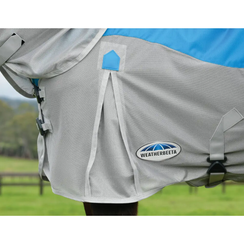 WeatherBeeta ComFiTec Dual Shield Detach-A-Neck Fly Rug - Blue/Grey-5