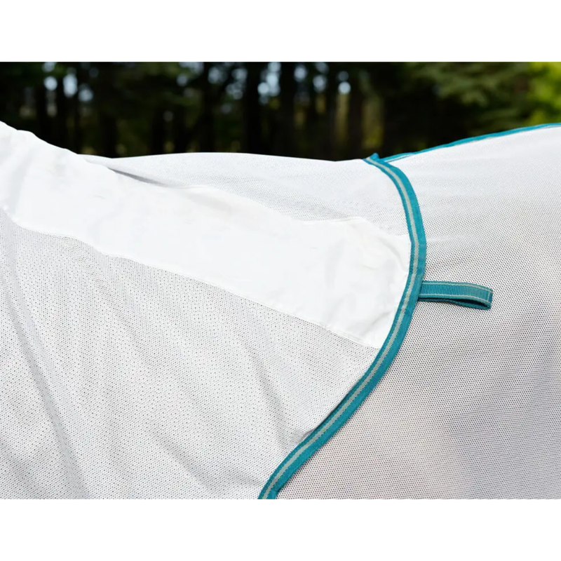 WeatherBeeta ComFiTec Zephyr Plus Mesh Combo Neck Fly Rug - Silver/Teal Green/Stone-4