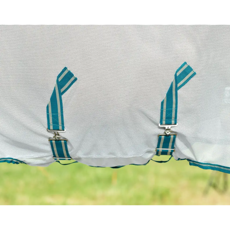 WeatherBeeta ComFiTec Zephyr Plus Mesh Combo Neck Fly Rug - Silver/Teal Green/Stone-7