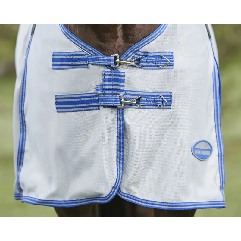 WeatherBeeta ComFiTec Airflow II Detach A Neck Fly Rug - Grey/Blue/Grey-4