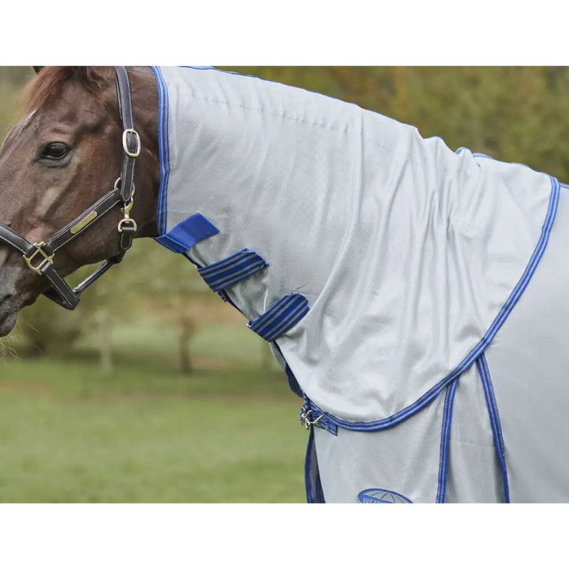 WeatherBeeta ComFiTec Airflow II Detach A Neck Fly Rug - Grey/Blue/Grey-1