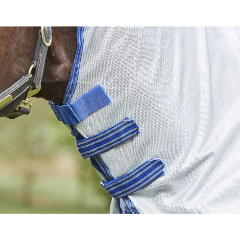 WeatherBeeta ComFiTec Airflow II Detach A Neck Fly Rug - Grey/Blue/Grey-2