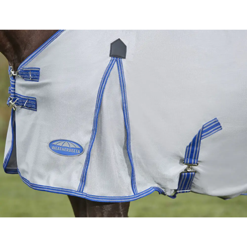 WeatherBeeta ComFiTec Airflow II Detach A Neck Fly Rug - Grey/Blue/Grey-5
