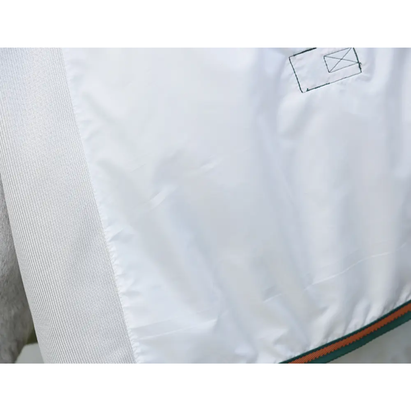 WeatherBeeta ComFiTec Tyro Mesh Combo Neck Fly Rug - White/Green/Burnt Orange-5