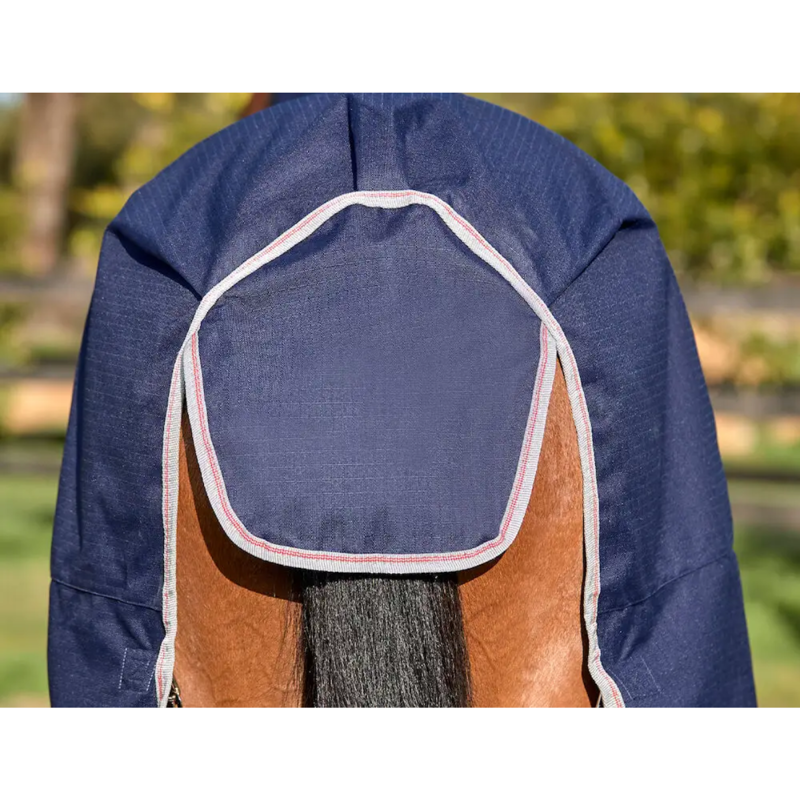 WeatherBeeta ComFiTec Essential Standard Neck Lite Plus Turnout Rug - Navy/Silver/Red-7