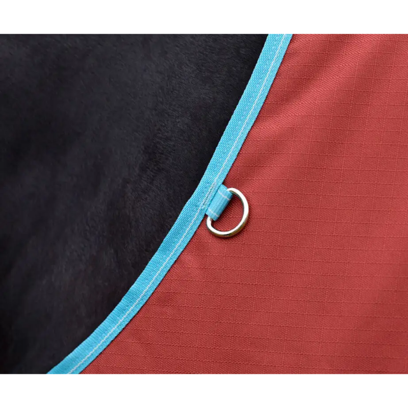 WeatherBeeta ComFiTec Essential Standard Neck Lite Plus Turnout Rug - Red/Blue/Beige-2