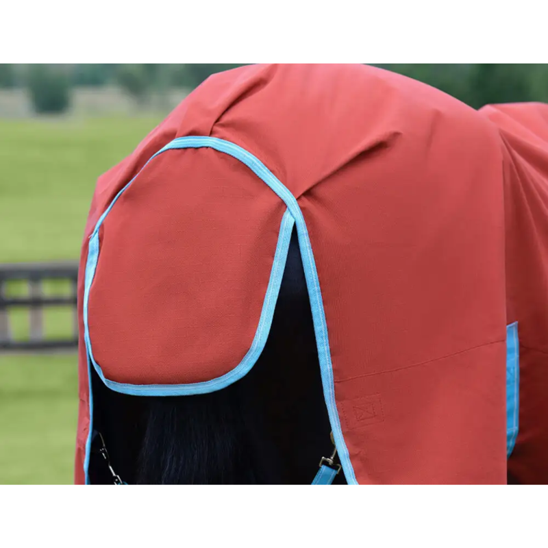WeatherBeeta ComFiTec Essential Standard Neck Lite Plus Turnout Rug - Red/Blue/Beige-7
