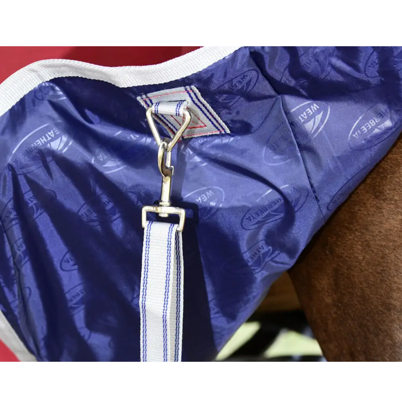 WeatherBeeta ComFiTec Classic Combo Neck Lite Plus Turnout Rug - Red/Silver/Navy-7