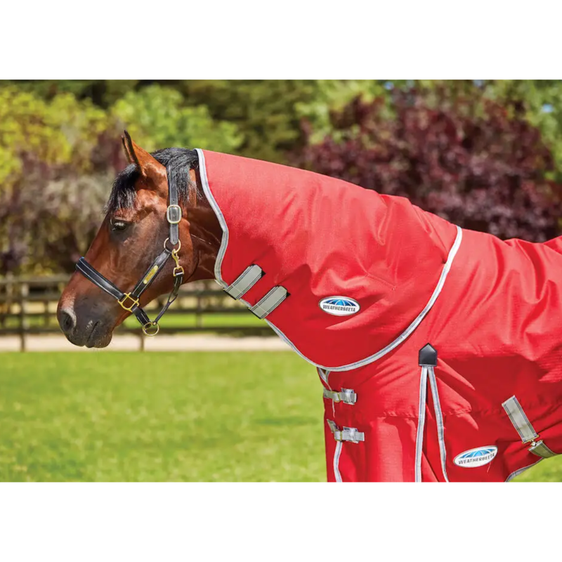 WeatherBeeta ComFiTec Classic Neck Rug Lite - Red/Silver/Navy