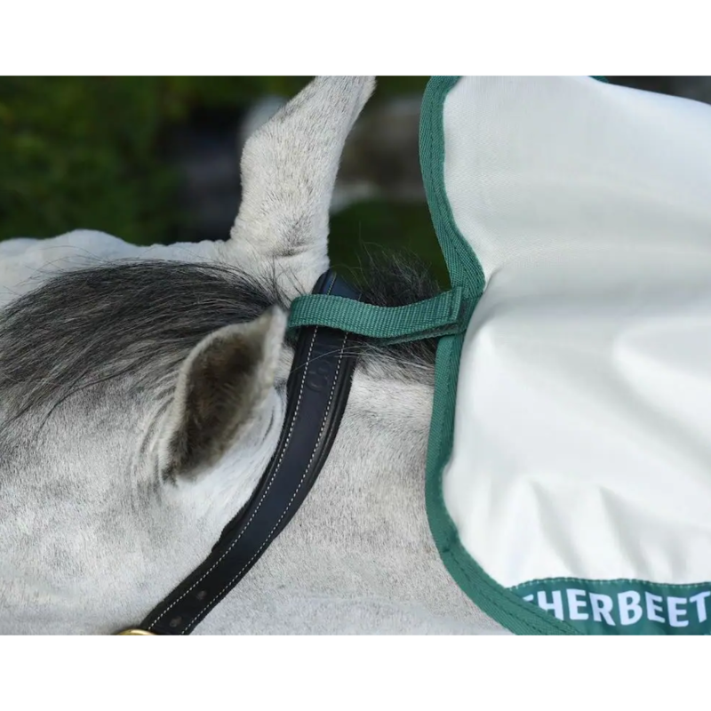 WeatherBeeta Green-Tec Airflow Mesh Combo Neck Fly Rug - White/Dragonfly Blue-5