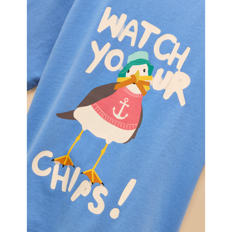 Joules Boys' Ben Seagull Print T-Shirt - Blue-2