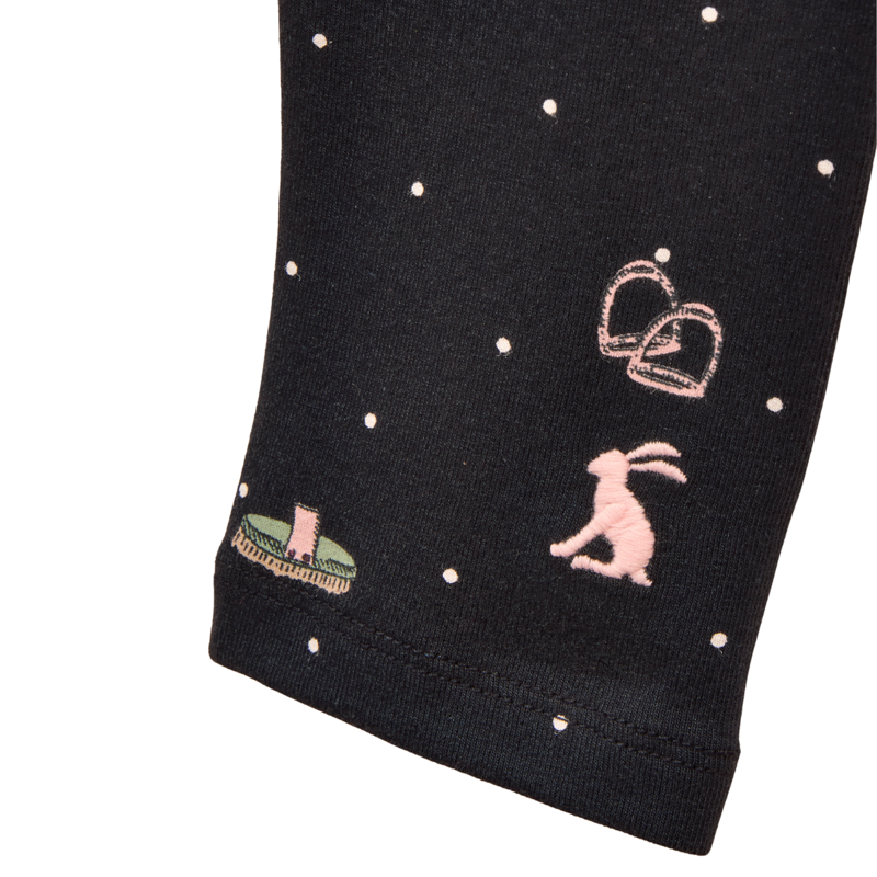 Joules Girls' Deedee Jersey Leggings - Navy Tictac Horse-2